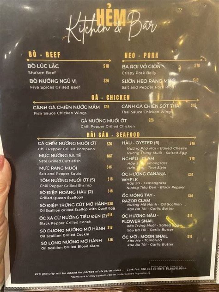 Hem Kitchen and Bar Menu: A Culinary Journey to Remember